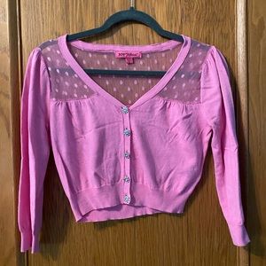 Betsey Johnson crop top cardigan